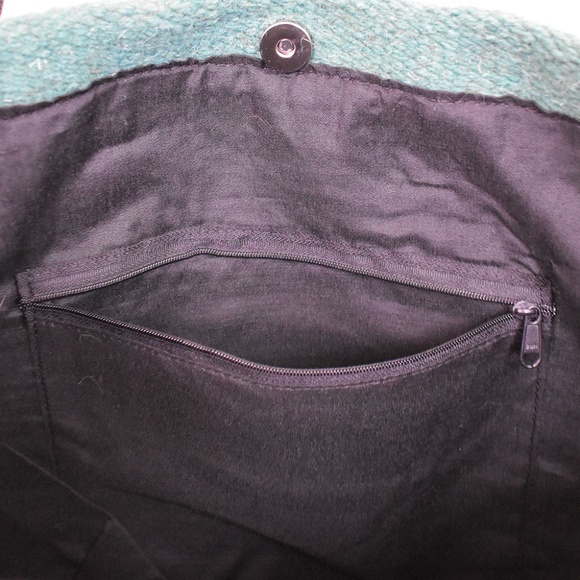 Southwest Boho Bag Handwoven Wool Malibu Purse - Picture 7 of 8